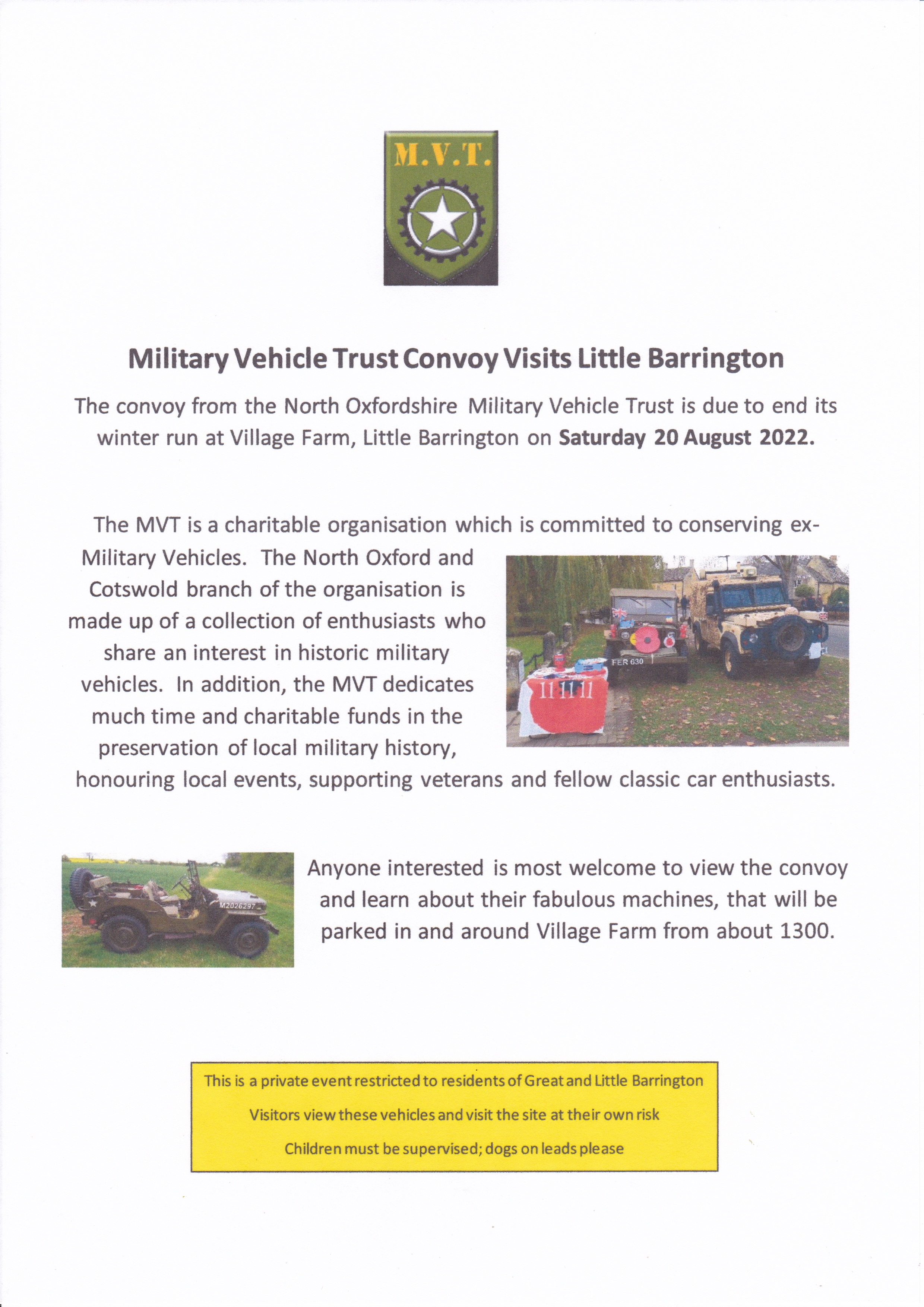 Military Vehicle Trust Convoy Poster